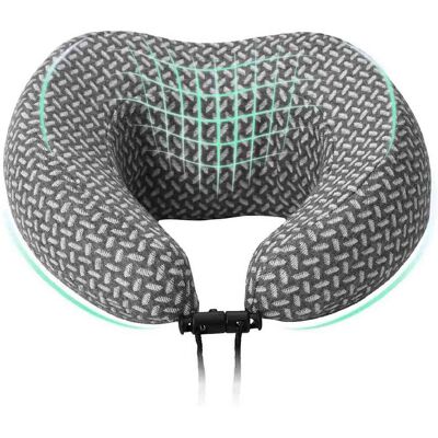 vidaXL Oreiller de Voyage pour le Cou Gris 30 x 28 x 14 cm Polyester vidaXL Oreiller de Voyage pour le Cou Gris 30 x 28 x 14 cm Polyester