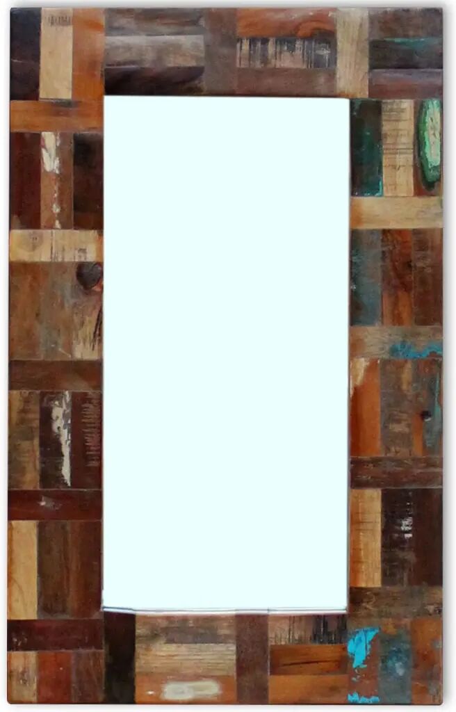 vidaXL Miroir Bois de récupération massif 80 x 50 cm