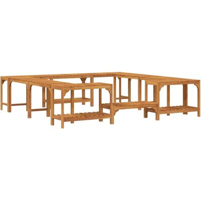 vidaXL Entourage de bain à remous Marron 230 x 230 cm vidaXL Entourage de bain à remous Marron 230 x 230 cm