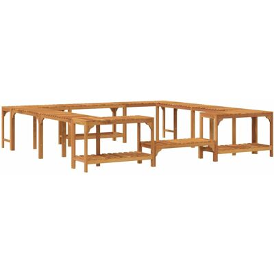 vidaXL Entourage de bain à remous Marron 255 x 255 x 55,5 cm vidaXL Entourage de bain à remous Marron 255 x 255 x 55,5 cm
