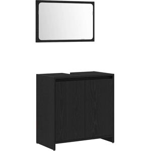 vidaXL Armoire de Salle de Bain Noire - Moderne, Compacte, Durable vidaXL Armoire de Salle de Bain Noire - Moderne, Compacte, Durable