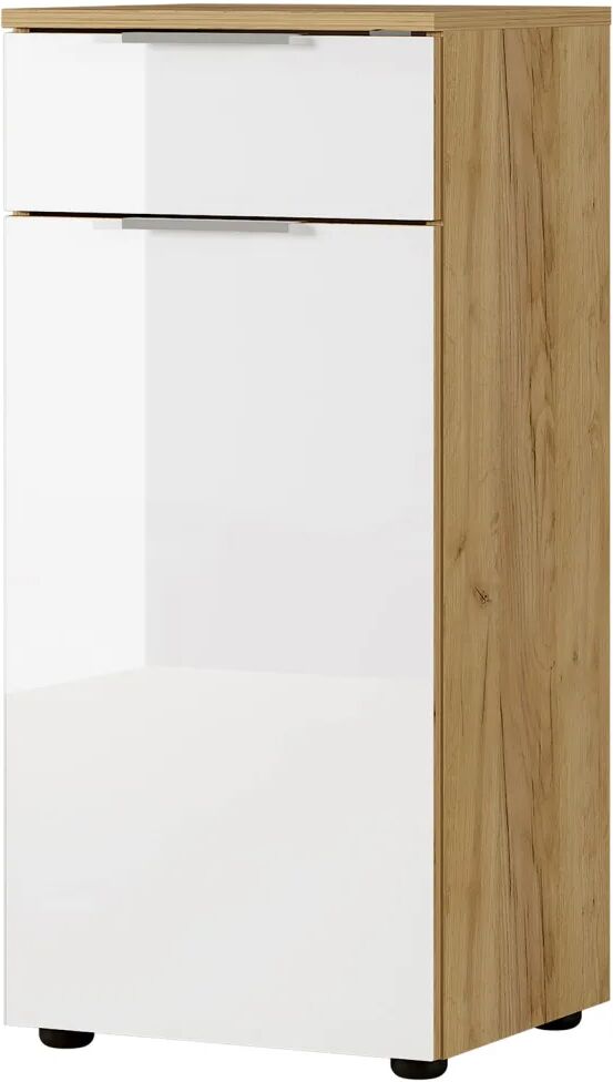 Germania Armoire de salle de bain GW-Avino 34x39x85 cm Blanc et chêne