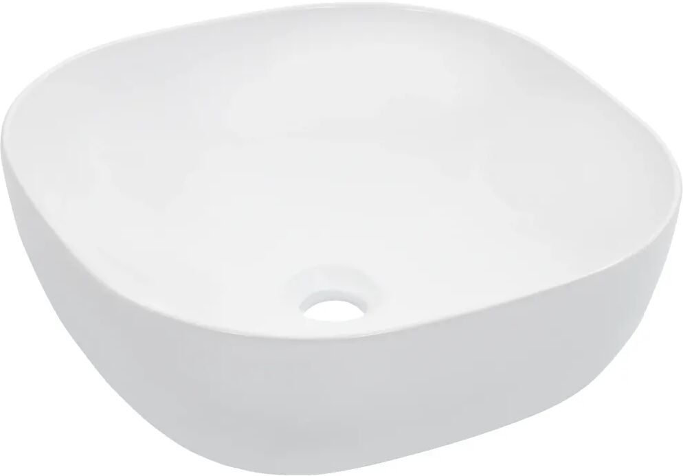 vidaXL Lavabo 42,5x42,5x14,5 cm Céramique Blanc