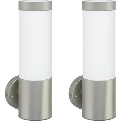 VIDAXL Applique Murale 2 pièces Argent Moderne Dimmable pour Intérieur VIDAXL Applique Murale 2 pièces Argent Moderne Dimmable pour Intérieur