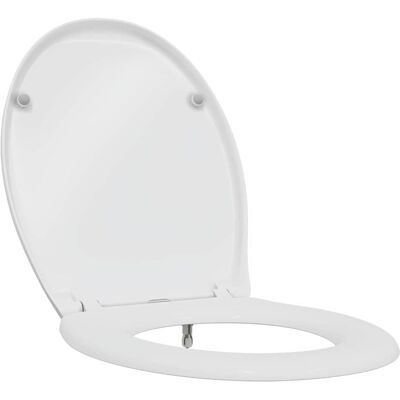 vidaXL Siège de toilettes oval blanc en plastique standard - Siège de WC vidaXL Siège de toilettes oval blanc en plastique standard - Siège de WC