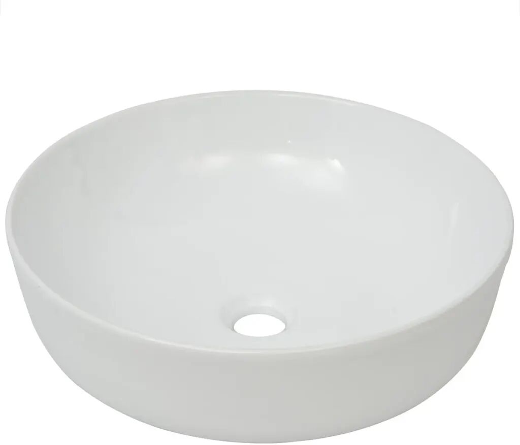 vidaXL Lavabo ronde Céramique Blanc 41,5 x 13,5 cm