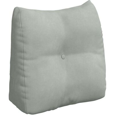 vidaXL Coussin de Dos Gris clair 45 x 24 x 50 cm Velours vidaXL Coussin de Dos Gris clair 45 x 24 x 50 cm Velours