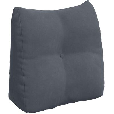vidaXL Coussin de Dos Gris foncé 45 x 24 x 50 cm Velours vidaXL Coussin de Dos Gris foncé 45 x 24 x 50 cm Velours