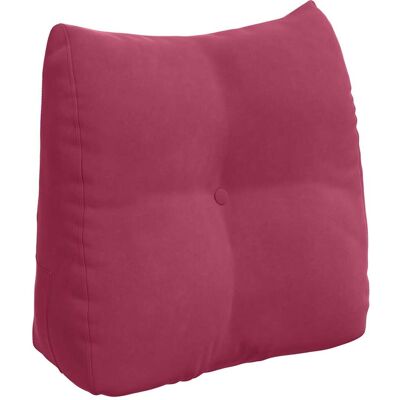vidaXL Coussin de Dos Bordeaux 45 x 24 x 50 cm Velours vidaXL Coussin de Dos Bordeaux 45 x 24 x 50 cm Velours