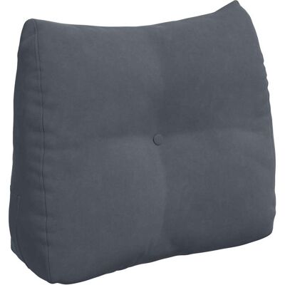 vidaXL Coussin de Dos Gris foncé 60 x 24 x 50 cm Velours vidaXL Coussin de Dos Gris foncé 60 x 24 x 50 cm Velours