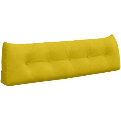 vidaXL Coussin de Dos Jaune 160 x 24 x 50 cm Velours vidaXL Coussin de Dos Jaune 160 x 24 x 50 cm Velours