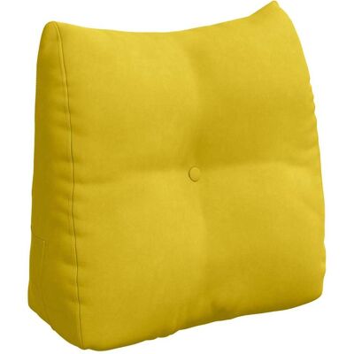 vidaXL Coussin de Dos Jaune 45 x 24 x 50 cm Velours vidaXL Coussin de Dos Jaune 45 x 24 x 50 cm Velours