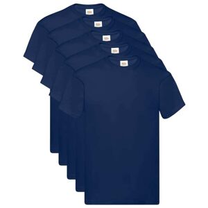 Fruit of the Loom T-shirts originaux 5 pcs Bleu XXL Coton