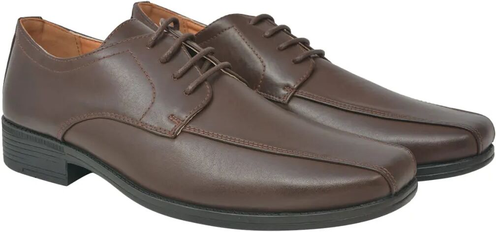 vidaXL Chaussures à lacets pour hommes Marron Pointure 44 Cuir PU