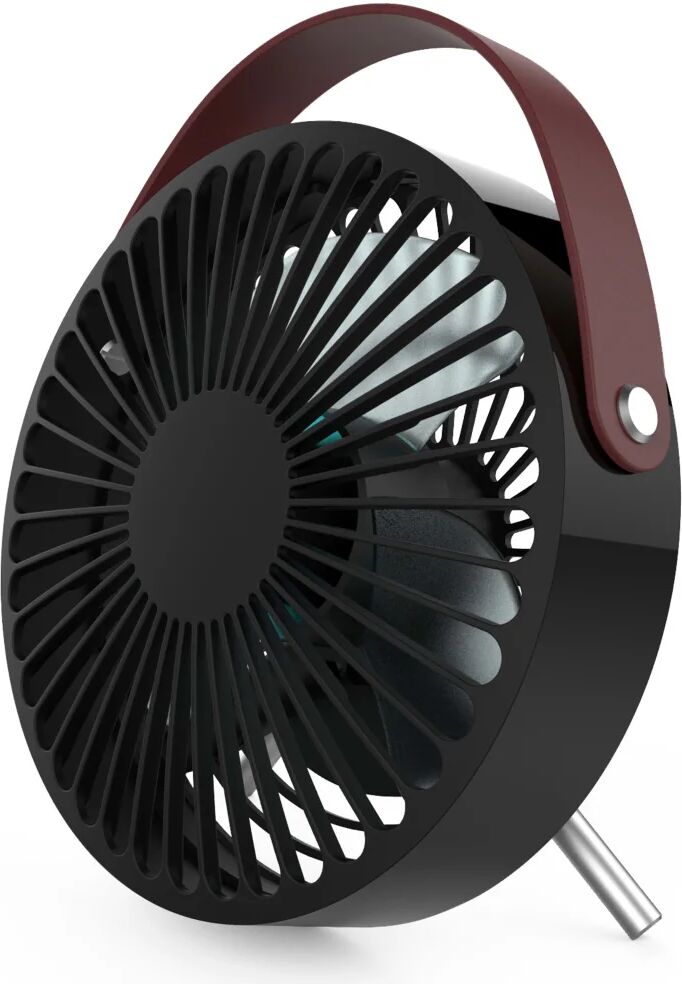 Perel Ventilateur à USB portable Noir et marron