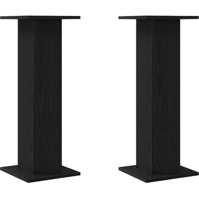 vidaXL Supports de haut-parleur 2 pc Chêne noir 30 x 30 x 80 cm vidaXL Supports de haut-parleur 2 pc Chêne noir 30 x 30 x 80 cm