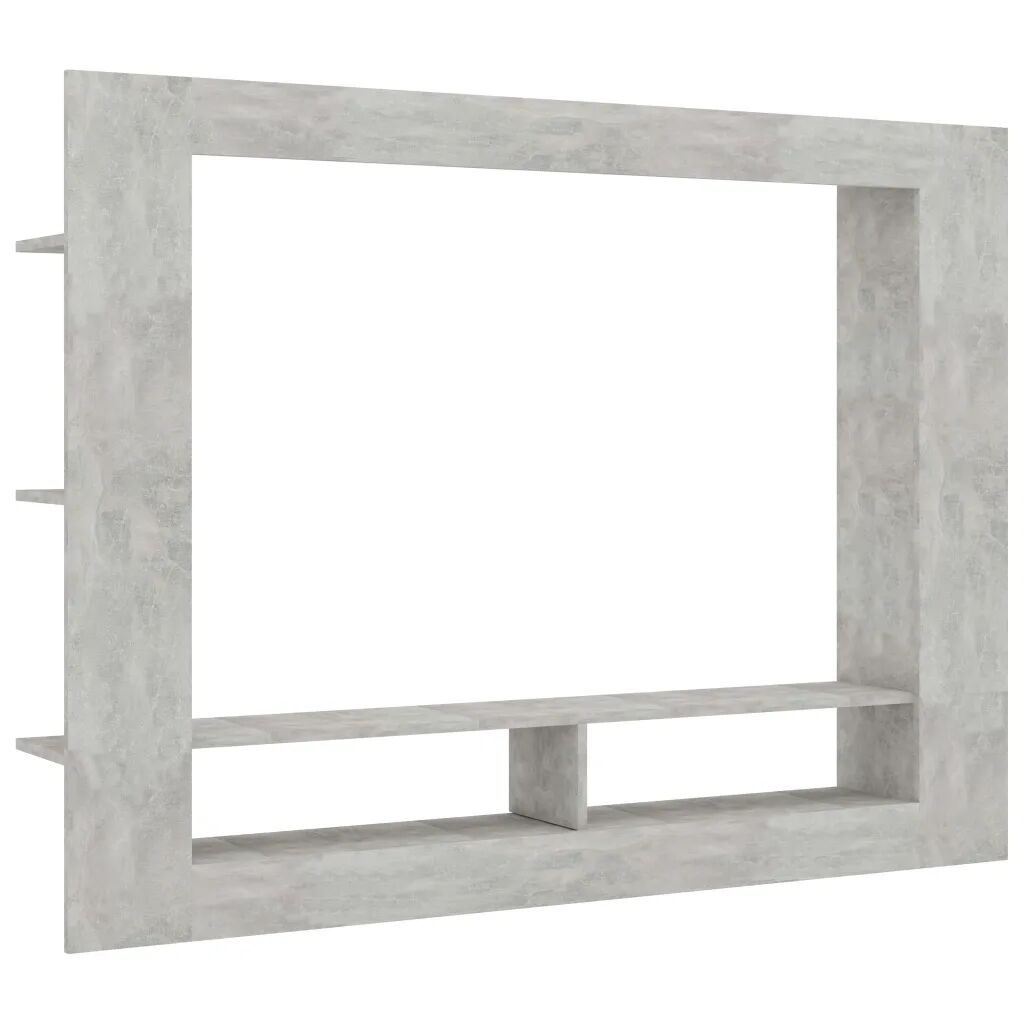 vidaXL Meuble TV Gris béton 152x22x113 cm Aggloméré