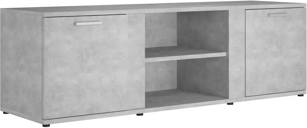 vidaXL Meuble TV Gris béton 120x34x37 cm Aggloméré