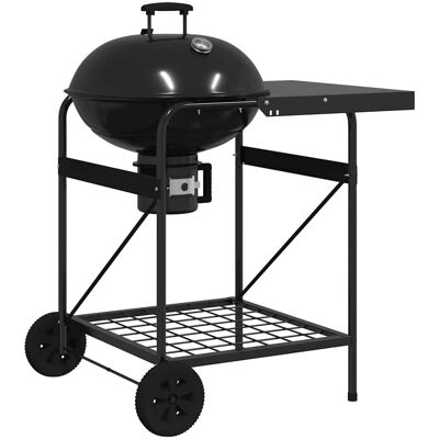 vidaXL Gril extérieur portable en acier noir - Parasol vidaXL Gril extérieur portable en acier noir - Parasol
