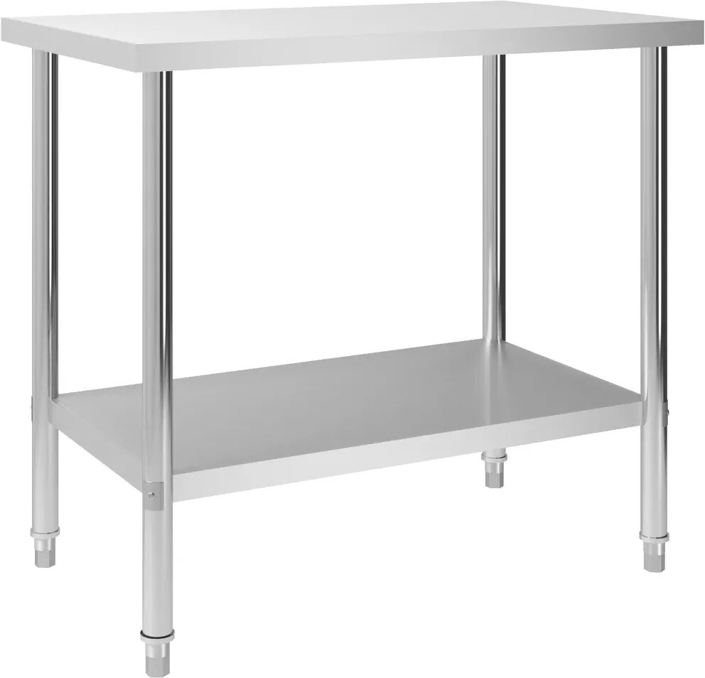 vidaXL Table de travail de cuisine 100x60x85 cm Acier inoxydable