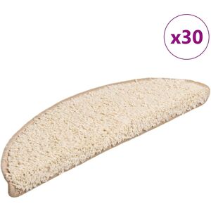 vidaXL Tapis d'escalier 30 pcs Crème - Tapis décoratif pour escalier vidaXL Tapis d'escalier 30 pcs Crème - Tapis décoratif pour escalier