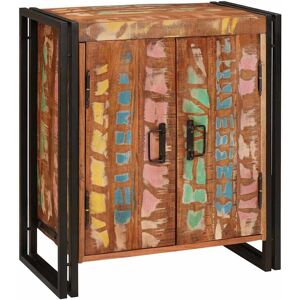 vidaXL Cabinet de chevet Multicolore Bois massif recyclé vidaXL Cabinet de chevet Multicolore Bois massif recyclé