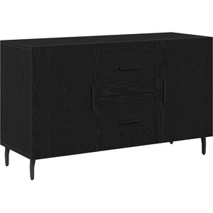 vidaXL Buffet en Bois Noir - 100 cm de Large - Meuble de Rangement Moderne vidaXL Buffet en Bois Noir - 100 cm de Large - Meuble de Rangement Moderne