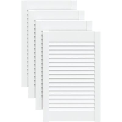 Ensemble de Portes à Persiennes en Pin Blanc vidaXL - Porte intérieure ou de placard Ensemble de Portes à Persiennes en Pin Blanc vidaXL - Porte intérieure ou de placard