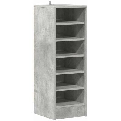 vidaXL Armoire à chaussures grise murale - Étagère à chaussures vidaXL Armoire à chaussures grise murale - Étagère à chaussures