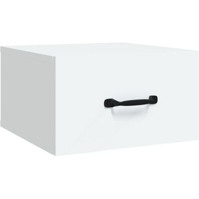 vidaXL Table de nuit murale blanche 35x35x20 cm - Table de nuit vidaXL Table de nuit murale blanche 35x35x20 cm - Table de nuit
