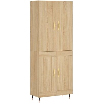 vidaXL Buffet haut Chêne sonoma 69,5x34x180 cm Bois d'ingénierie vidaXL Buffet haut Chêne sonoma 69,5x34x180 cm Bois d'ingénierie