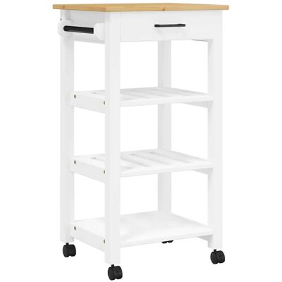 vidaXL Chariot de Cuisine Monza - Bois Massif de Pin - 48x40x90 cm vidaXL Chariot de Cuisine Monza - Bois Massif de Pin - 48x40x90 cm