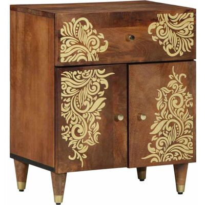 Table de nuit Miel Marron en bois massif vidaXL - Chevet Table de nuit Miel Marron en bois massif vidaXL - Chevet