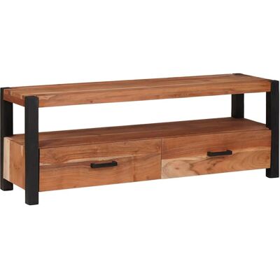 vidaXL Meuble TV Marron 110 x 30 x 40 cm Bois d'acacia massif vidaXL Meuble TV Marron 110 x 30 x 40 cm Bois d'acacia massif