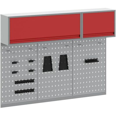 vidaXL - Armoire à outils murale - Rouge - Tool Cabinet vidaXL - Armoire à outils murale - Rouge - Tool Cabinet