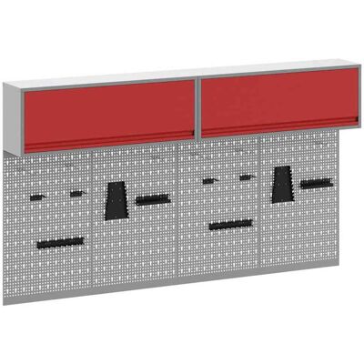 Ensemble d'Outils Muraux VIDAXL - 6 pièces, Rouge, Acier Ensemble d'Outils Muraux VIDAXL - 6 pièces, Rouge, Acier