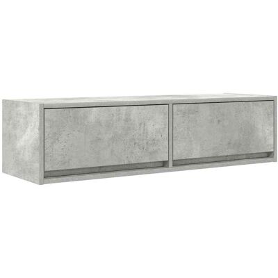 vidaXL Murmonté Meuble TV Gris Béton - Meuble TV vidaXL Murmonté Meuble TV Gris Béton - Meuble TV