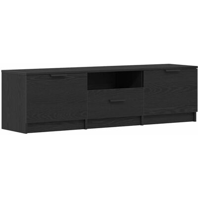 vidaXL Meuble TV - Rectangulaire en chêne noir - Rangement TV vidaXL Meuble TV - Rectangulaire en chêne noir - Rangement TV