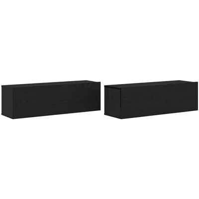 vidaXL Ensemble de Meubles TV Noir 100x30x30.5 cm Style Moderne vidaXL Ensemble de Meubles TV Noir 100x30x30.5 cm Style Moderne