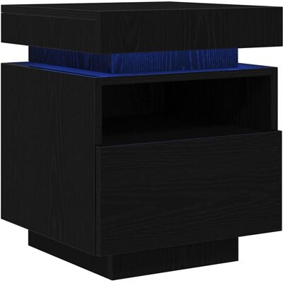vidaXL Ensemble de Tables de Nuit 2 Chêne Noir Moderne vidaXL Ensemble de Tables de Nuit 2 Chêne Noir Moderne