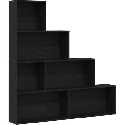 Étagère moderne en chêne noir VidaXL - 155x24x160cm pour séparateur de pièce & rangement Étagère moderne en chêne noir VidaXL - 155x24x160cm pour séparateur de pièce & rangement