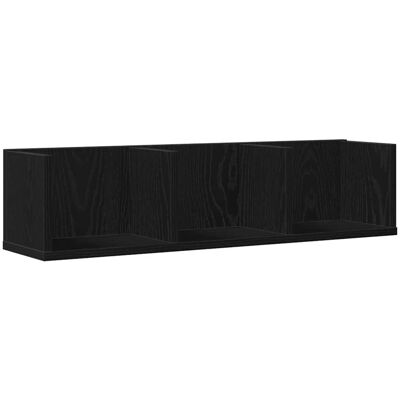 VIDAXL - Étagère Murale pour CDs Chêne Noir 75x18x18 cm - Étagère Murale VIDAXL - Étagère Murale pour CDs Chêne Noir 75x18x18 cm - Étagère Murale