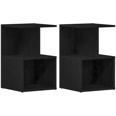 Ensemble de Tables de Nuit VidaXL - 2 pièces Chêne Noir 35x35x55 cm Ensemble de Tables de Nuit VidaXL - 2 pièces Chêne Noir 35x35x55 cm