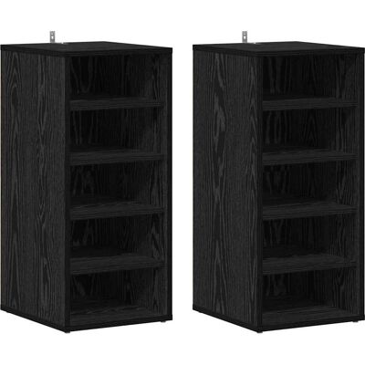 Étagère à Chaussures VidaXL - 32x35x70 cm - Bois Noir - Design Moderne Étagère à Chaussures VidaXL - 32x35x70 cm - Bois Noir - Design Moderne