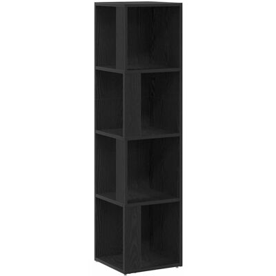 vidaXL Armoire d'Angle Bois de Chêne Noir - Meuble Moderne vidaXL Armoire d'Angle Bois de Chêne Noir - Meuble Moderne