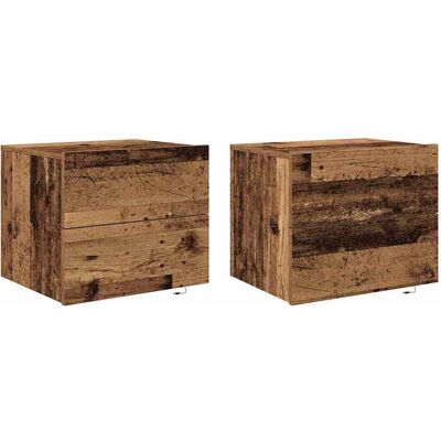 vidaXL Table de nuit Bois Ancien Rustique Marron - Table de nuit vidaXL Table de nuit Bois Ancien Rustique Marron - Table de nuit