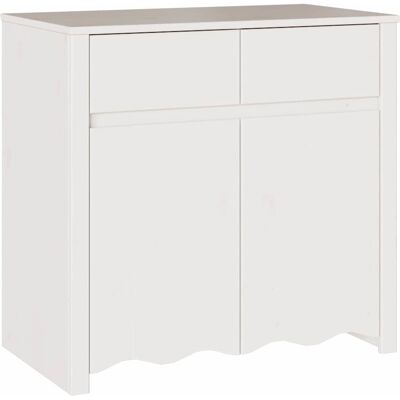 vidaXL Buffet en bois blanc moyen - Rectangulaire Moderne White - Sideboard vidaXL Buffet en bois blanc moyen - Rectangulaire Moderne White - Sideboard
