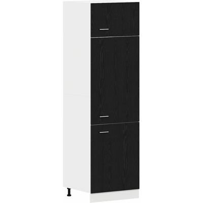 vidaXL Armoire de Cuisine Bois Chêne Noir - Design Moderne vidaXL Armoire de Cuisine Bois Chêne Noir - Design Moderne