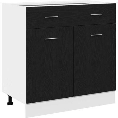 vidaXL Armoire en Chêne Noir avec Tirroir - Armoire vidaXL Armoire en Chêne Noir avec Tirroir - Armoire