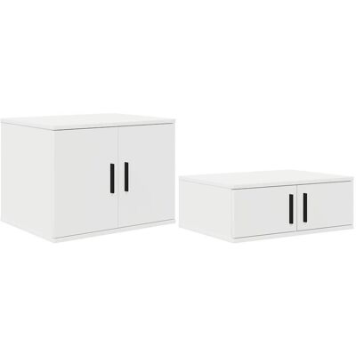Table de nuit en bois blanc Vidaxl - Table de nuit Table de nuit en bois blanc Vidaxl - Table de nuit